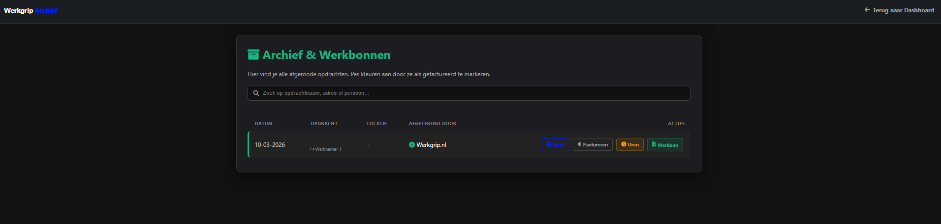 Werkgrip monteursapp